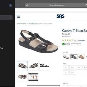 SAS CAPTIVA T-STRAP SANDALS.